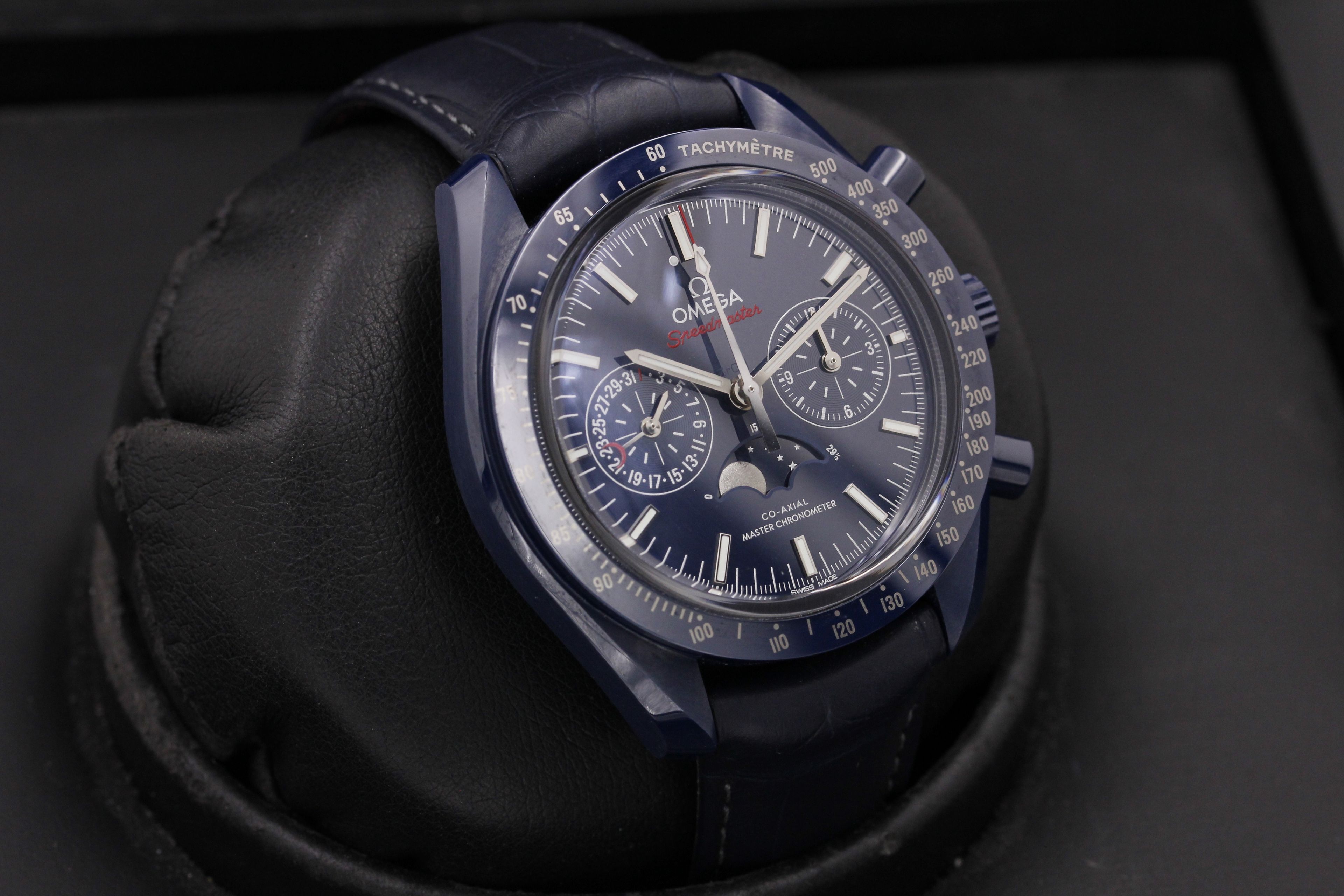 omega speedmaster blue ceramic