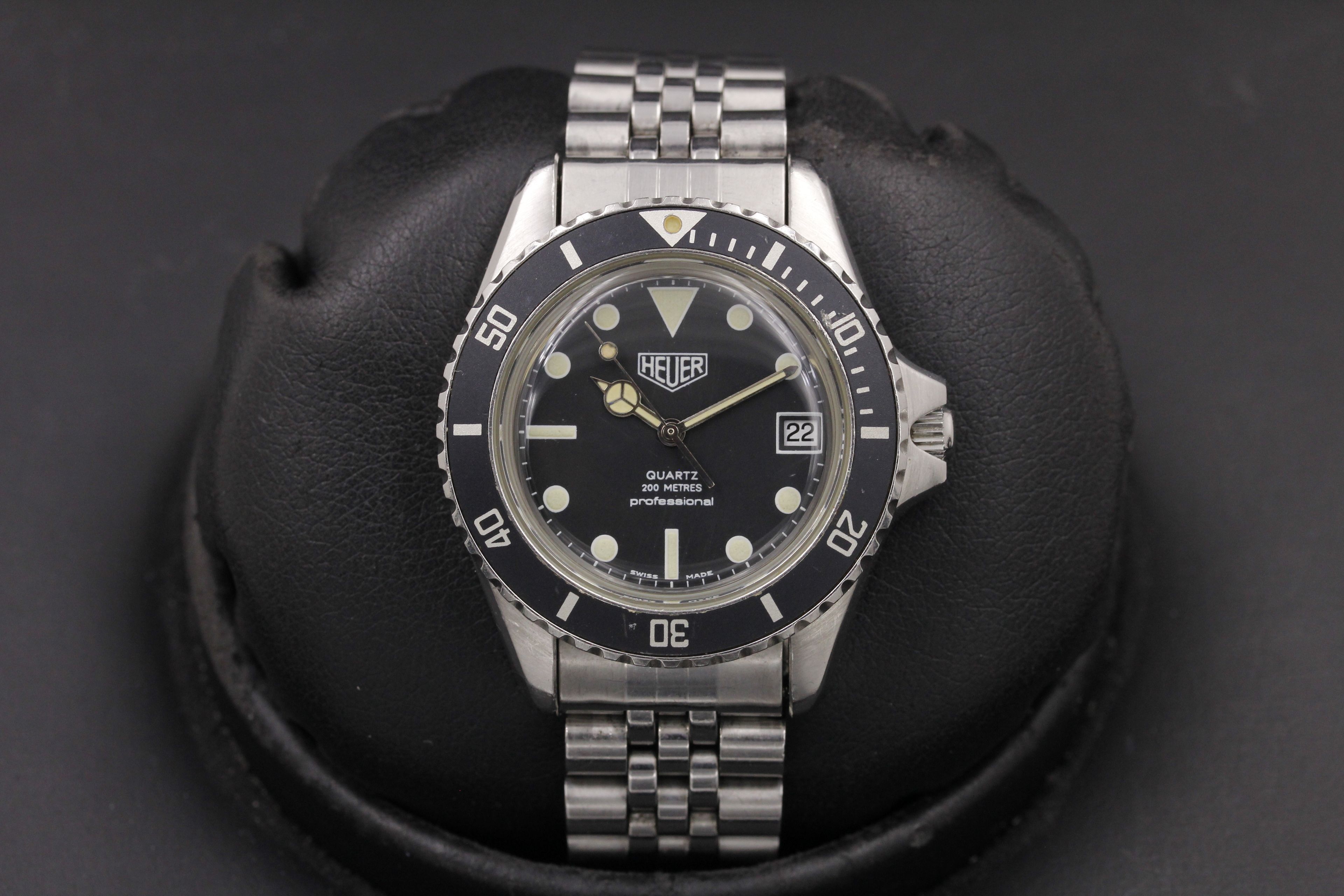 Night Diver Watch Tag Heuer Diver 1000 Heuer 1000 Serviced 1985