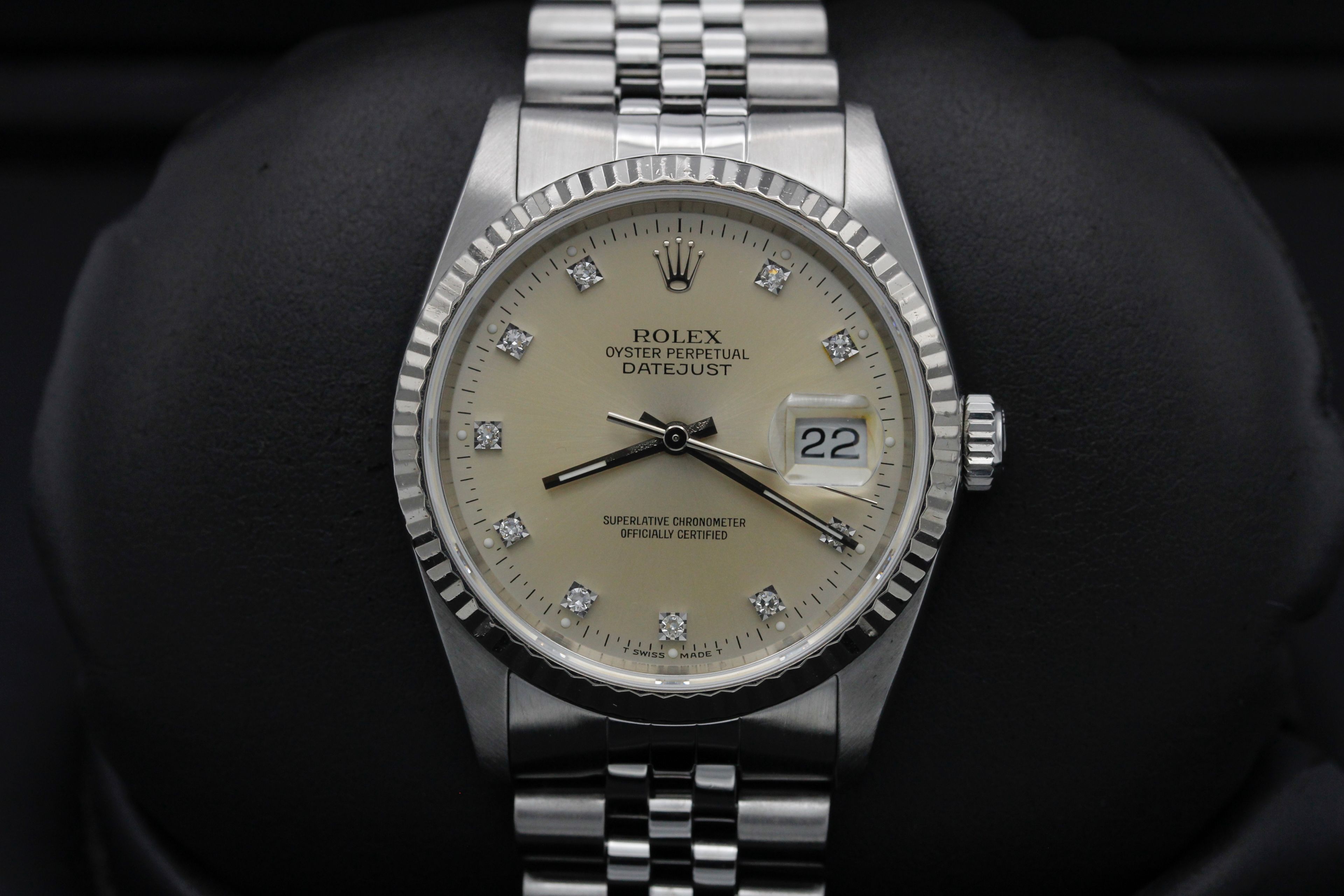 FSOT: Rolex Datejust - 16234 Silver Diamond - Stainless 36mm